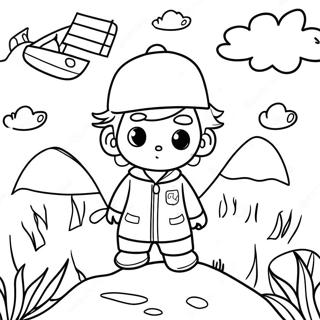 Avontuurlustige Klein Mense Inkleurblad 130715-63619