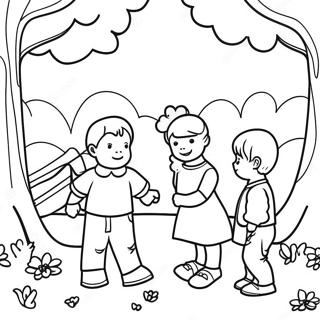 Klein Mense In N Park Inkleurblad 130717-63627