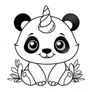 Unicorn Panda Inkleurblad 130789-63671