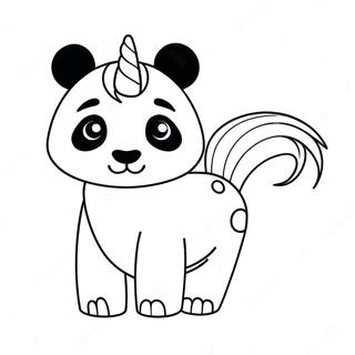 Unicorn Panda Inkleurblad 130789-63672