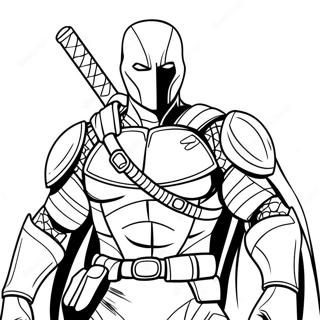 Deathstroke Met Swaard Inkleurblad 130998-63834