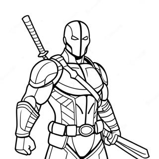 Deathstroke Met Swaard Inkleurblad 130998 63836
