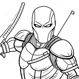 Deathstroke In Aksie Inkleurblad 130999-63839