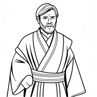 Obi Wan Kenobi In Jedi Robes Inkleurblad 131049-63874