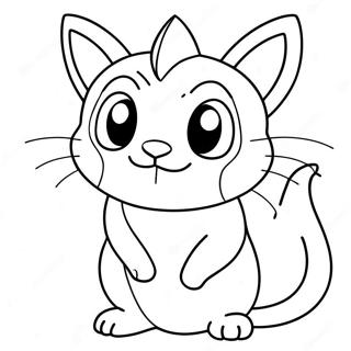 Pokemon Meowth Inkleurbladsye