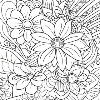 Kleurvolle Eksotiese Blom Inkleurblad 131410-64153