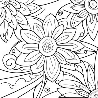 Kleurvolle Eksotiese Blom Inkleurblad 131410-64156