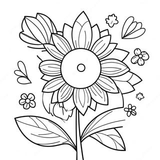 Pragtige Wilde Blom Inkleurblad 131412-64161