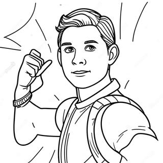 Tom Holland In Aksie Inkleurblad 132079-64673