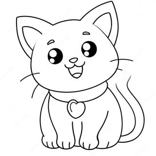 Schattige Anime Kat Inkleurblad 132103-64689