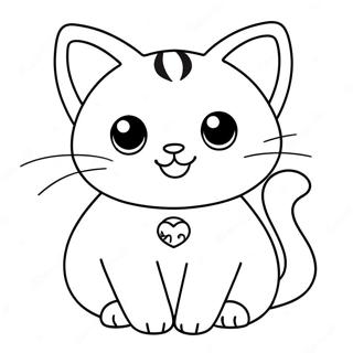 Schattige Anime Kat Inkleurblad 132103-64690