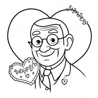 Gelukkige Vadersdag Oupa Met Hart Inkleurblad 132311 64863