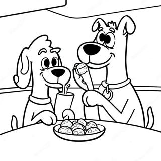 Scooby Doo En Shaggy Wat Versnaperinge Eet Inkleurblad 13235-2885