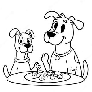 Scooby Doo En Shaggy Wat Versnaperinge Eet Inkleurblad 13235-2887