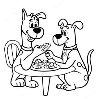 Scooby Doo En Shaggy Wat Versnaperinge Eet Inkleurblad 13235-2888