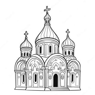 Pragtige Orthodoxe Kerk Inkleurblad 132822-65252