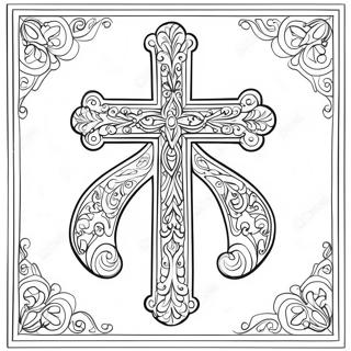 Tradisionele Orthodoxe Kruis Inkleurblad 132824-65257