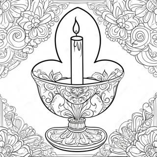 Versierde Orthodoxe Kers Inkleurblad 132825-65263