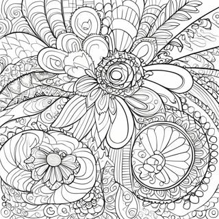 Fantasie Ovale Patrone Inkleurblad Inkleurbladsye