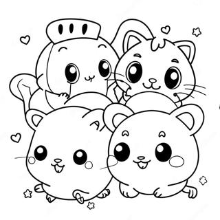 Schattige Hamtaro Met Vriende Inkleurblad 133002-65389