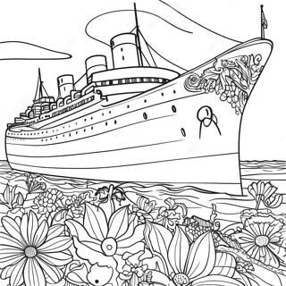 Gedetailleerde Britannic Oseaanlyn Inkleurblad 133055-65435