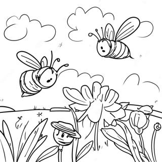 Brommende Bye In N Veld Inkleurblad 133161-65522