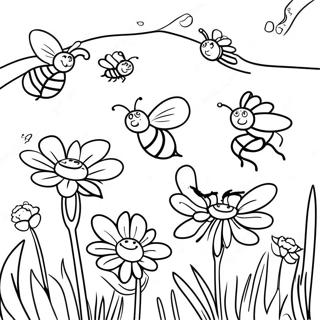Brommende Bye In N Veld Inkleurblad 133161-65523