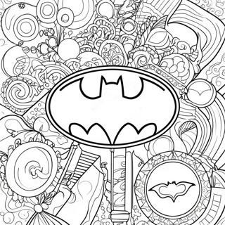 Klassieke Batman Logo Inkleurblad 133312-65626