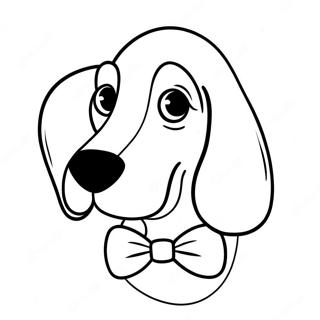Basset Hound Met N Vlinderdas Inkleurblad 133389 65693