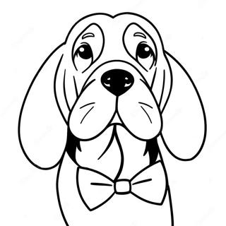 Basset Hound Met N Vlinderdas Inkleurblad 133389 65695