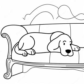 Basset Hound Wat Op N Bank Slaap Inkleurblad 133390 65697