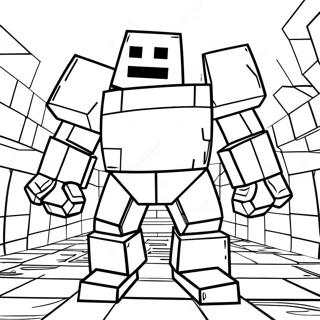 Yster Golem Minecraft Inkleurbladsye