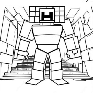 Yster Golem Minecraft Inkleurblad 133593-65842