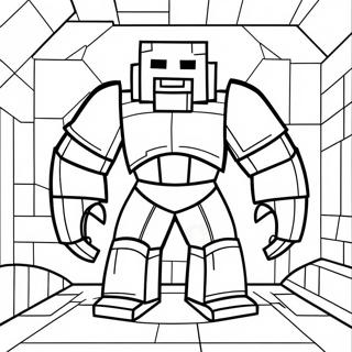 Yster Golem Minecraft Inkleurblad 133593-65843