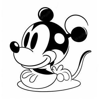 Klassieke Mickey Mouse Gesig Inkleurblad 133623 65880