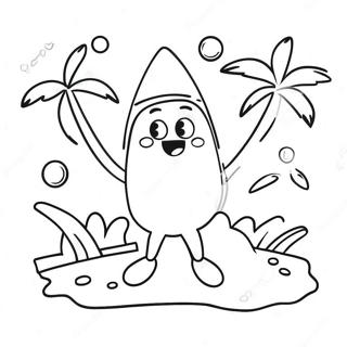 Peely In N Pret Strand Toneel Inkleurblad 133648-65896