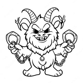 Krampus Wat Kettings Hou Inkleurblad 133804 66019