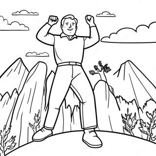 Dinamiese Aksietoneel Van Die Koning Van Die Heuwel Inkleurblad 133830 66037