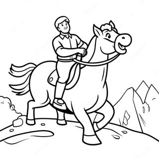 Dinamiese Aksietoneel Van Die Koning Van Die Heuwel Inkleurblad 133830 66038