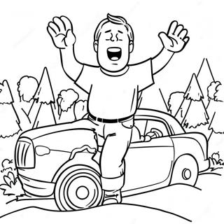 Dinamiese Aksietoneel Van Die Koning Van Die Heuwel Inkleurblad 133830 66039