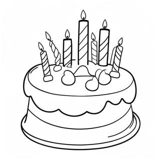 Kleurvolle Verjaardagkoek Inkleurblad 13412-2927