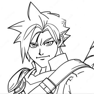 Cloud Strife In Strijd Inkleurblad 134468 66530