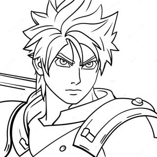 Cloud Strife In Strijd Inkleurblad 134468 66532