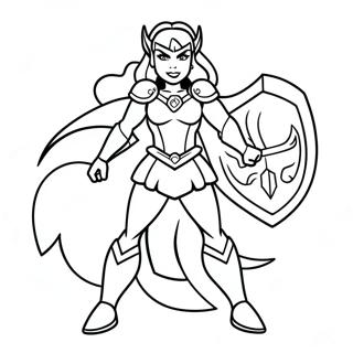 She Ra In Slagpantser Inkleurblad 134596-66625