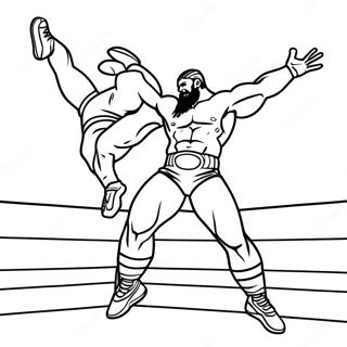 Wwe Wrester Wat Op Teenstander Spring Inkleurblad 134700 66707