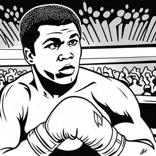Muhammad Ali In Die Ring Inkleurblad 134828-66808