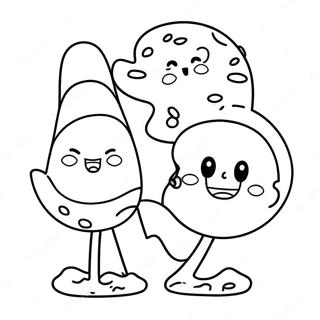 Gelukkige Gom Druppel Karakters Inkleurbladsye 135010-66955