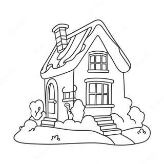 Gom Druppel Huis Inkleurbladsye 135011-66958