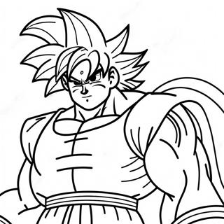 Goku Super Saiyan 4 Inkleurbladsye