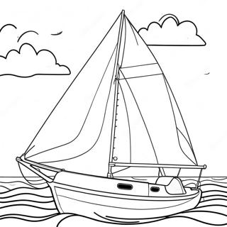 Seilboot Inkleurblad 135827-67582